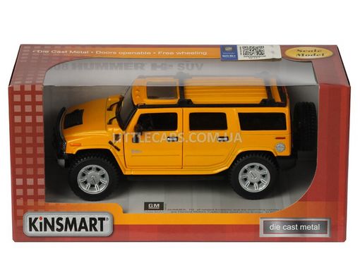Іграшкова металева машинка Kinsmart Hummer H2 2008 SUV 1:32 жовтий KT7006WY фото