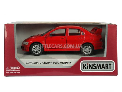 Металлическая модель машины Kinsmart Mitsubishi Lancer Evolution VII красный KT5052WR фото