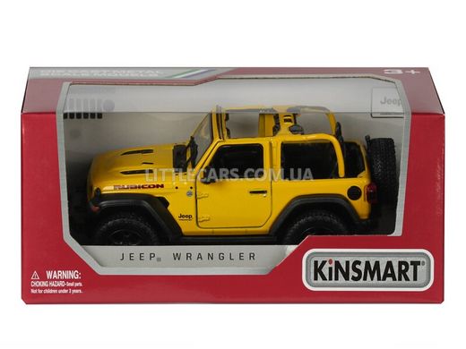 Металлическая модель машины Kinsmart Jeep Wrangler Cabrio желтый KT5412WAY фото