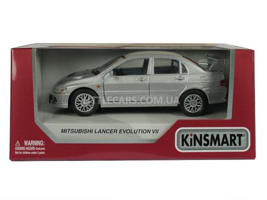 Іграшкова металева машинка Kinsmart Mitsubishi Lancer Evolution VII сірий KT5052WG фото