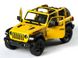 Іграшкова металева машинка Kinsmart Jeep Wrangler Cabrio жовтий KT5412WAY фото 2