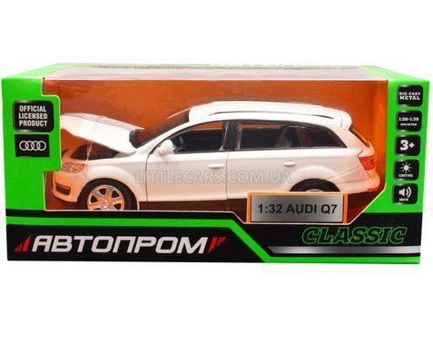 Іграшкова машинка Audi Q7 1:32 Автопром 68310 біла 68310W фото