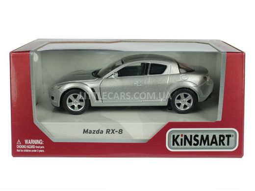 Іграшкова металева машинка Kinsmart Mazda RX8 сіра KT5071WLG фото