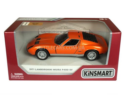 Металлическая модель машины Kinsmart Lamborghini Miura P400 SV 1971 оранжевая KT5390WO фото