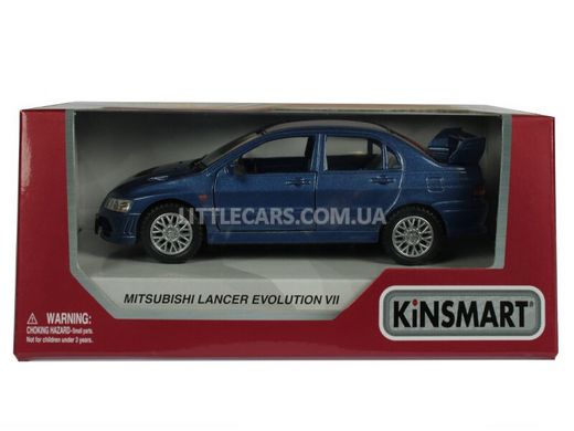 Іграшкова металева машинка Kinsmart Mitsubishi Lancer Evolution VII синій KT5052WB фото