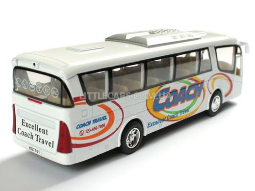 Kinsfun Bus Excellent Coach Travel Автобус білий KS7101WW фото