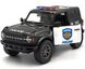 Поліцейська металева машинка Ford Bronco 2022 1:34 Kinsmart KT5438W чорний KT5438WP фото 2