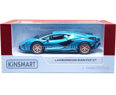 Іграшкова металева машинка Lamborghini Sian FKP 37 1:40 Kinsmart KT5431W синя KT5431WB фото
