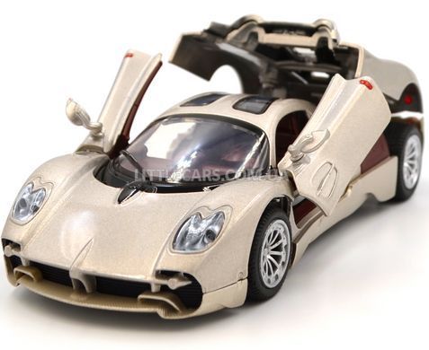 Іграшкова металева машинка Pagani Utopia 2022 1:32 Автопром 68727 бежева 68727BG фото