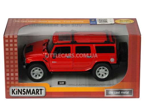 Іграшкова металева машинка Kinsmart Hummer H2 2008 SUV 1:32 червоний KT7006WR фото