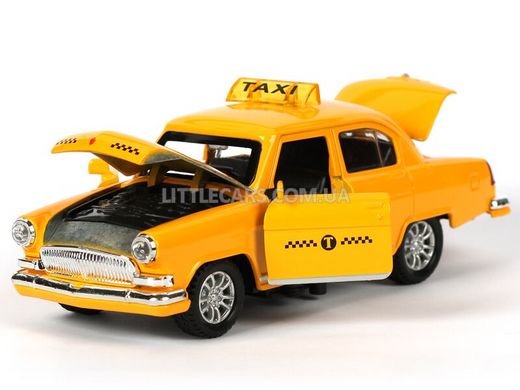Іграшкова металева машинка Автопром ГАЗ 21 Волга Taxi таксі 7508Y фото