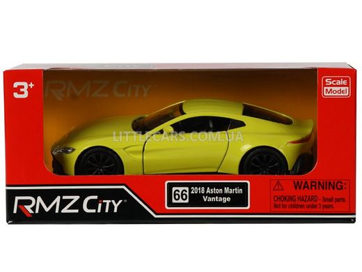 Іграшкова металева машинка RMZ City Aston Martin Vantage 2018 1:32 салатово-жовтий 554044GN фото