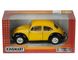 Іграшкова металева машинка Kinsmart Volkswagen Classical Beetle 1967 1:24 жовто-чорний KT7002WEY фото 4