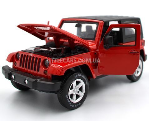 Іграшкова металева машинка Автопром 68331 Jeep Wrangler 1:31 червоний 68331R фото