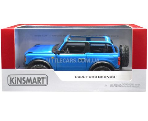Іграшкова металева машинка Ford Bronco 2022 1:34 Kinsmart KT5438WA синій KT5438WAB фото