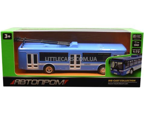 Іграшковий Тролейбус Автопром 6407 блакитний 6407B фото