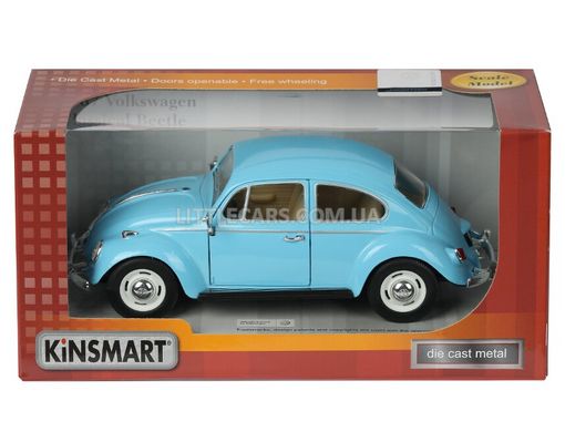 Іграшкова металева машинка Kinsmart Volkswagen Classical Beetle 1967 1:24 блакитний KT7002WYLB фото