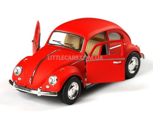 Металлическая модель машины Kinsmart Volkswagen Beetle Classical 1967 красный матовый KT5057WMR фото