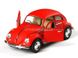 Іграшкова металева машинка Kinsmart Volkswagen Beetle Classical 1967 червоний матовий KT5057WMR фото 2