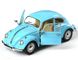 Моделька машины Kinsmart Volkswagen Classical Beetle 1967 1:24 голубой KT7002WYLB фото 2