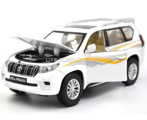 Металева модель машини Toyota Land Cruiser Prado 2018 Автопром 68270 1:24 білий 68270AW фото
