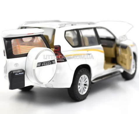 Металева модель машини Toyota Land Cruiser Prado 2018 Автопром 68270 1:24 білий 68270AW фото