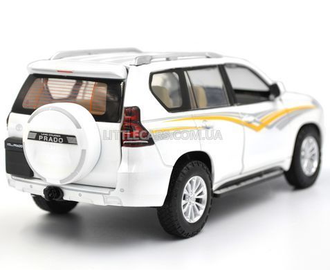 Металева модель машини Toyota Land Cruiser Prado 2018 Автопром 68270 1:24 білий 68270AW фото