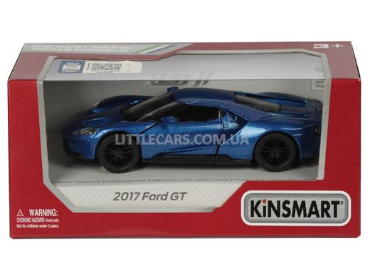 Іграшкова металева машинка Kinsmart Ford GT 2017 синій KT5391WB фото