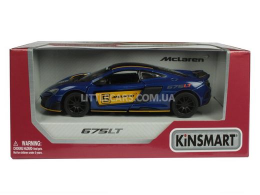 Іграшкова металева машинка Kinsmart McLaren 675LT синій з наклейкою KT5392WFB фото
