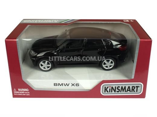 Іграшкова металева машинка Kinsmart BMW X6 чорний KT5336WBL фото