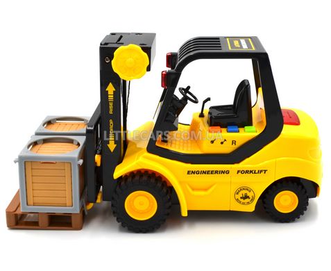 Іграшка навантажувач з палетою та коробками Автопром AP9910ABC 1:16 жовтий AP9910ABC3 фото