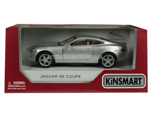 Іграшкова металева машинка Kinsmart Jaguar XK Coupe світло-сірий KT5321WLG фото