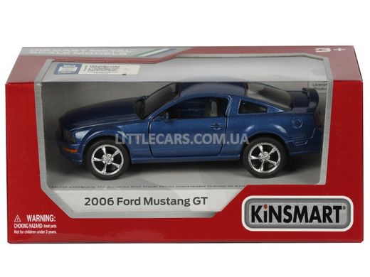 Моделька машины Kinsmart Ford Mustang GT 2006 синий KT5091WB фото