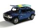 Іграшкова металева машинка Kinsmart Hummer H2 SUT 2005 синій з дошкою для серфінгу KT5097WSB фото 1