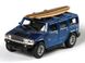 Іграшкова металева машинка Kinsmart Hummer H2 SUV 2008 синій з дошкою для серфінгу KT5337WS1B фото 1