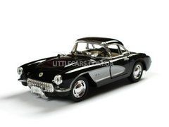 Іграшкова металева машинка Kinsmart Chevrolet Corvette 1957 чорний KT5316WBL фото