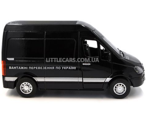 Іграшковий Mercedes-Benz Sprinter W906 L1 "Вантажні перевезення по Україні" 1:42 Автопром AP7544ABCD чорний AP7544ABCDBL фото