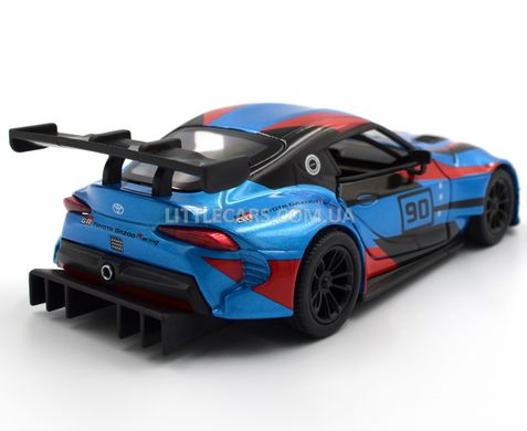 Металлическая модель машины Kinsmart KT5421WF Toyota GR Supra Racing Concept 1:34 синяя с наклейкой KT5421WFB фото