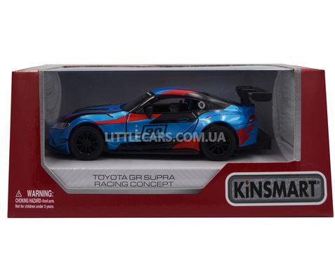 Металлическая модель машины Kinsmart KT5421WF Toyota GR Supra Racing Concept 1:34 синяя с наклейкой KT5421WFB фото