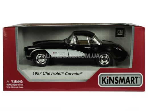 Іграшкова металева машинка Kinsmart Chevrolet Corvette 1957 чорний KT5316WBL фото
