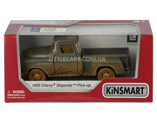 Іграшкова металева машинка Kinsmart Chevrolet Chevy Stepside Pick-UP 1955 брудно-синій KT5330WYB фото