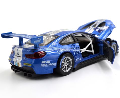 Металлическая машинка Автопром 68325 BMW M6 GT3 Gran Turismo 1:32 синяя 68325B фото