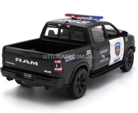 Полицейская металлическая машинка Dodge RAM 1500 2019 Kinsmart KT5413W 1:46 черный KT5413WP фото