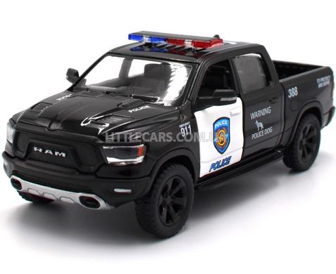 Полицейская металлическая машинка Dodge RAM 1500 2019 Kinsmart KT5413W 1:46 черный KT5413WP фото