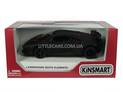 Іграшкова металева машинка Kinsmart Lamborghini Sesto Elemento чорна матовая KT5359WBL фото