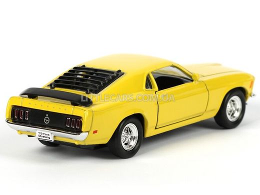 Іграшкова металева машинка Welly Ford Mustang Boss 302 1970 жовтий 49767Y фото